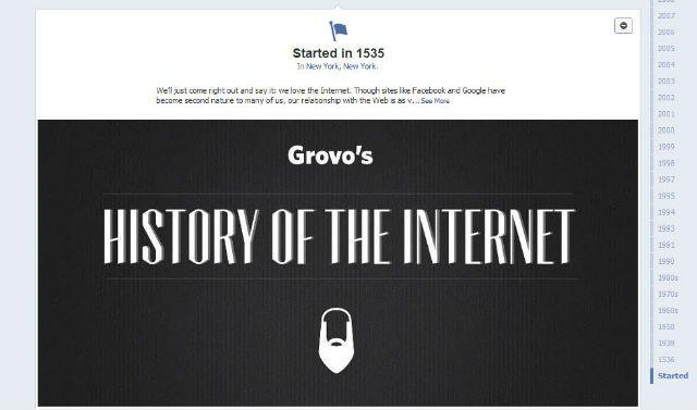 Grovo, spółka starająca się wyedukować internautów w dziedzinie sieci i urządzeń mobilnych, spisała na osi czasu Facebooka, całą historię internetu
