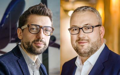 Skanska, której biurową spółką w Polsce kieruje Arkadiusz Rudzki (z prawej), zamierza otwierać Business Linki w nowych biurowcach, które buduje w krajach regionu. Sprzedaż udziałów w spółce Business Link da zastrzyk gotówki Akademickim Inkubatorom Przedsiębiorczości, którymi kieruje Dariusz Żuk.