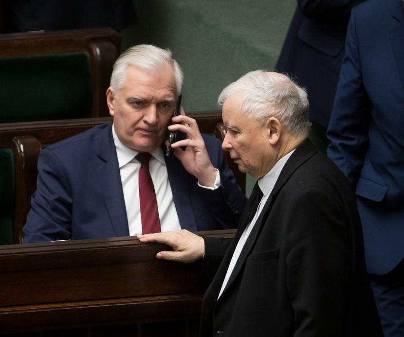 Jarosław Gowin, Jarosław Kaczyński, fot. Mateusz Włodarczyk - Forum