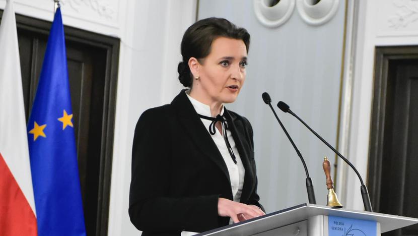 Na zdjęciu minister ds. polityki senioralnej Marzena Okła-Drewnowicz. 